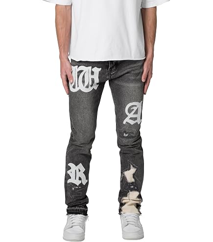 mnml Men's D423 Cracked Straight Denim - Blue, 29 at Amazon Men's